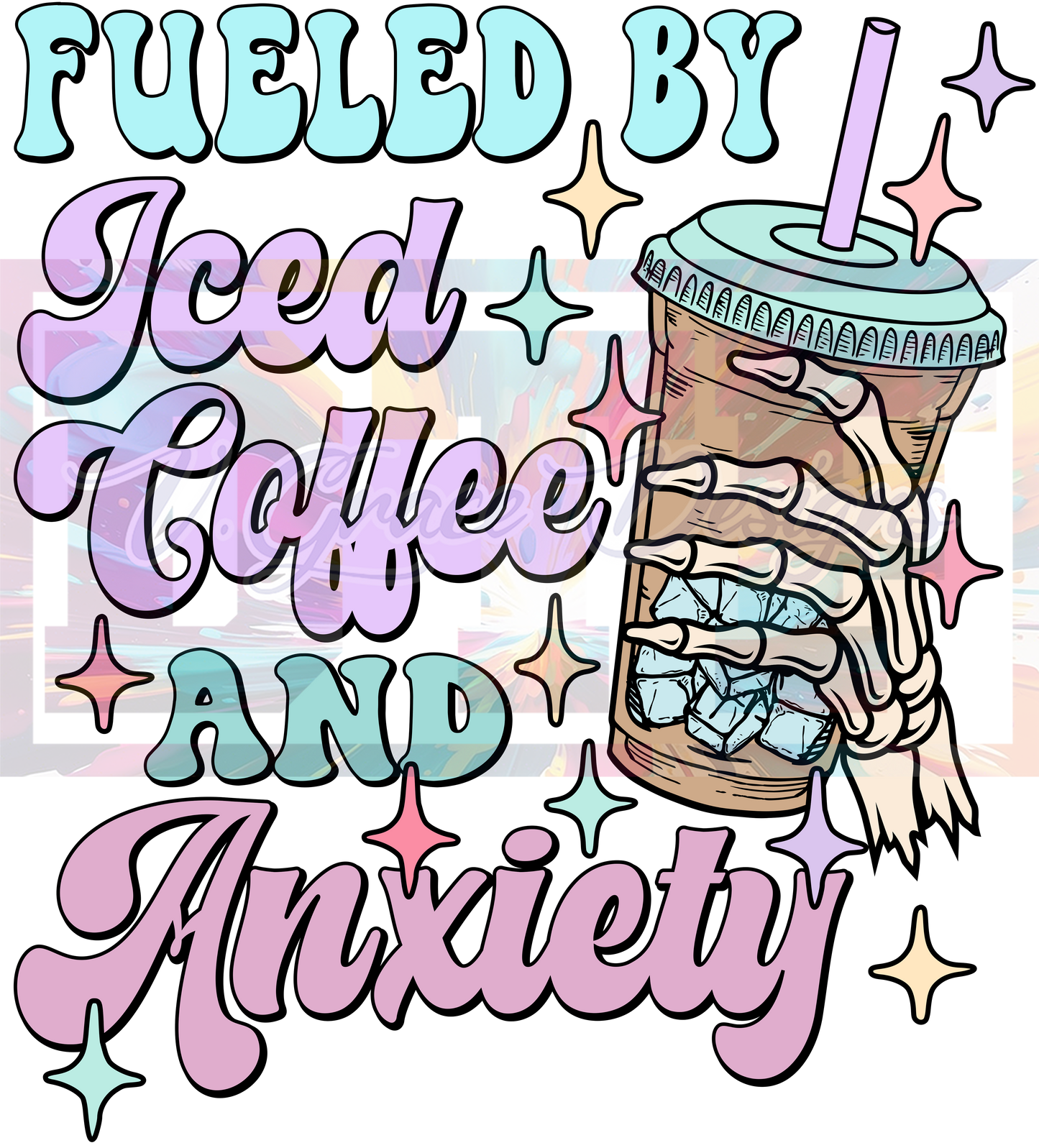 Iced Coffee DTF Transfer 11"